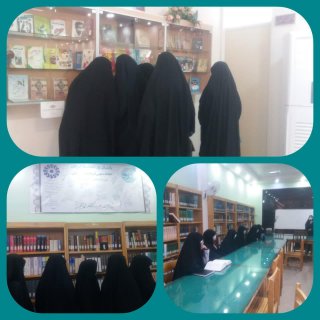 بازدید طلاب از کتابخانه فاضل اردکانی و نمایشگاه نگارخانه شفق